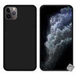 Housse etui coque pochette silicone gel fine pour apple iphone 11 pro + verre trempe - noir