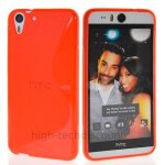 Housse etui coque pochette silicone gel fine pour htc desire eye + film ecran - rouge
