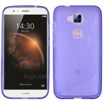 Housse etui coque pochette silicone gel fine pour huawei gx8 + film ecran - mauve