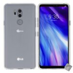 Housse etui coque pochette silicone gel fine pour lg g7 thinq + verre trempe - blanc transparent