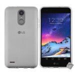 Housse etui coque pochette silicone gel fine pour lg k11 / k10 (2018) + film ecran - blanc transparent ...