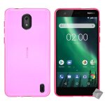 Housse etui coque pochette silicone gel fine pour nokia 2 + verre trempe - rose