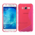 Housse etui coque pochette silicone gel fine pour samsung galaxy j3 (2016) + verre trempe - rose