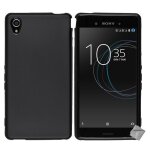 Housse etui coque pochette silicone gel fine pour sony xperia l1 + film ecran - noir