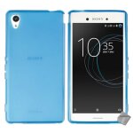 Housse etui coque pochette silicone gel fine pour sony xperia xa1 ultra + film ecran - bleu