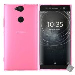 Housse etui coque pochette silicone gel fine pour sony xperia xa2 + verre trempe - rose