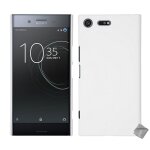 Housse etui coque pochette silicone gel fine pour sony xperia xz premium + verre trempe - blanc