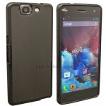 Housse etui coque pochette silicone gel fine pour wiko highway + film ecran - noir