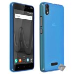 Housse etui coque pochette silicone gel fine pour wiko lenny 4 plus + film ecran - bleu