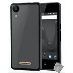 Housse etui coque pochette silicone gel fine pour wiko lenny 4 + verre trempe - gris