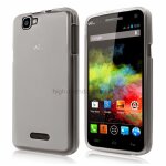Housse etui coque pochette silicone gel fine pour wiko rainbow 4g + film ecran - blanc transparent