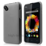 Housse etui coque pochette silicone gel fine pour wiko sunset 2 + film ecran - blanc transparent