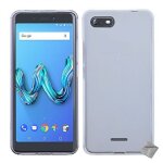Housse etui coque pochette silicone gel fine pour wiko tommy 3 + verre trempe - blanc transparent