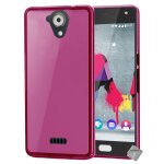 Housse etui coque pochette silicone gel fine pour wiko u feel lite + film ecran - rose