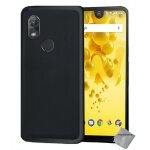 Housse etui coque pochette silicone gel fine pour wiko view 2 + film ecran - noir