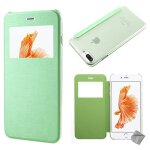 Housse etui coque portefeuille view case pour apple iphone 8 plus + film ecran - vert
