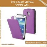 Housse etui coque rabat flip clapet pour apple iphone 4 4s violet