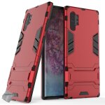 Housse etui coque rigide anti choc pour samsung galaxy note 10 + plus + verre trempe - rouge