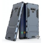 Housse etui coque rigide anti choc pour samsung galaxy note 9 + film ecran - bleu fonce