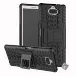 Housse etui coque rigide anti choc pour sony xperia 10 + film ecran - noir