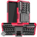 Housse etui coque rigide anti choc pour sony xperia 10 iii + verre trempe - rose
