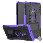 Housse etui coque rigide anti choc pour sony xperia xz3 + film ecran - mauve