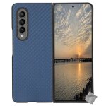 Housse etui coque rigide carbone avant et arrière pour samsung galaxy z fold 4 5g - bleu fonce Housse etui coque rigide carbone avant et arrière pour samsung galaxy z fold 4 5g - bleu fonce