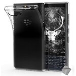 Housse etui coque silicone gel blackberry key2 le + verre trempe - transparent tpu