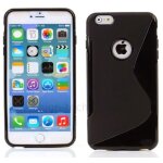 Housse etui coque silicone gel fine pour apple iphone 6 plus (5. 5 pouces) + film ecran - noir