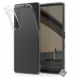 Housse etui coque silicone gel fine sony xperia 1 iii + film ecran - transparent tpu
