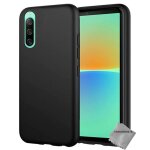 Housse etui coque silicone gel fine pour sony xperia 10 iv + verre trempe - noir