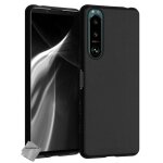 Housse etui coque silicone gel fine pour sony xperia 5 iii + film ecran - noir