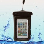 Housse etui pochette etanche waterproof pour wiko rainbow up 4g - noir