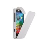 Housse etui � rabat blanc pour motorola razr i