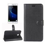 Housse etui pour samsung galaxy j3 2017 version eu litchi texture horizontal flip en cuir avec titulaire ...