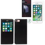 Housse a? fenêtre pour apple iphone 7 4. 7 s - view fonction - noir + 1 film verre trempé Housse a? fenêtre pour apple iphone 7 4. 7 s - view fonction - noir + 1 film verre trempé