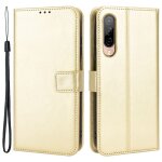 Housse pour htc desire 22 pro 5g - etui coque pochette portefeuille + film ecran - or