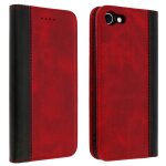 Housse iphone se 2022 / 2020 et 8 / 7 rangement carte fonction support rouge