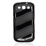 Housse motifs vagues noire pour samsung galaxy s3 i9300