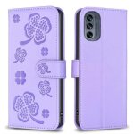 Housse pour motorola moto g62 5g 6. 5, [trfle a quatre feuilles], clapet folio etui avec fonction support ...