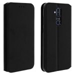 Housse nokia 8. 1 etui folio porte - cartes fonction support - noir