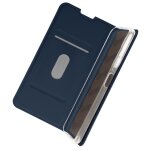 Housse nokia 8. 3 5g porte - carte fonction support finition satine bleu nuit