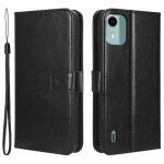 Housse pour nokia c12 / c12 pro / c12 plus - etui coque pochette portefeuille + film ecran - noir