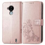 Housse pour nokia c30 entreprise exquise courroie courte etui en cuir trfle a quatre feuilles flip couverture ...