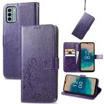 Housse pour nokia g22 entreprise exquise etui en cuir courroie courte trfle a quatre feuilles flip couverture ...