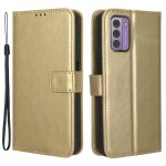 Housse pour nokia g22 / g42 5g - etui coque pochette portefeuille + film ecran - or