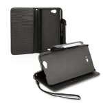 Housse portfolio articulee avec porte carte pour wiko getaway