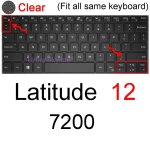 Housse de protection 2 en 1 pour clavier dell latitude 12, film de protection en silicone, accessoires, ... Housse de protection 2 en 1 pour clavier dell latitude 12, film de protection en silicone, accessoires, ...