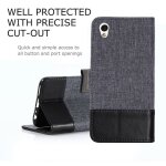 Housse sony xperia l1 muxma tissu et effet cuir