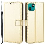 Housse pour wiko t10 - etui coque pochette portefeuille + film ecran - or